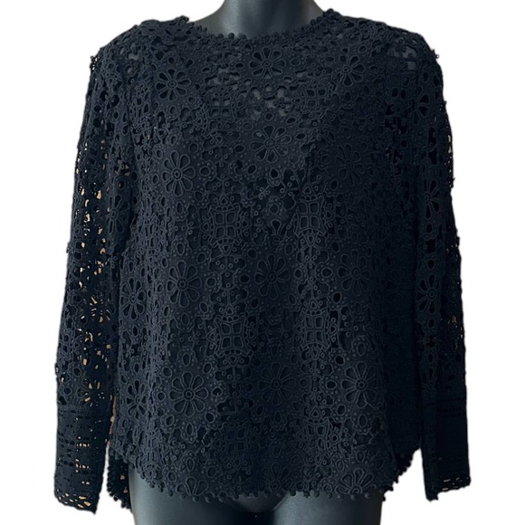 SEA New York Eyelet Cotton Top in Black - Picture 7 of 7